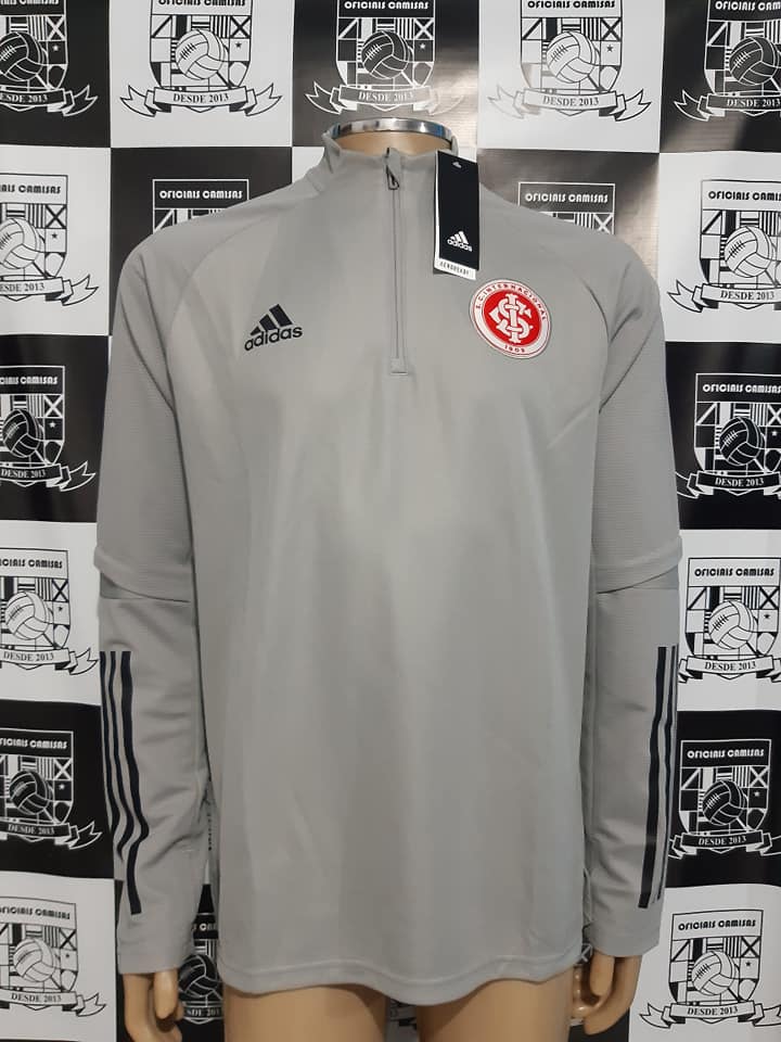 Moletom Inter Treino Cinza Adidas 2020 21
